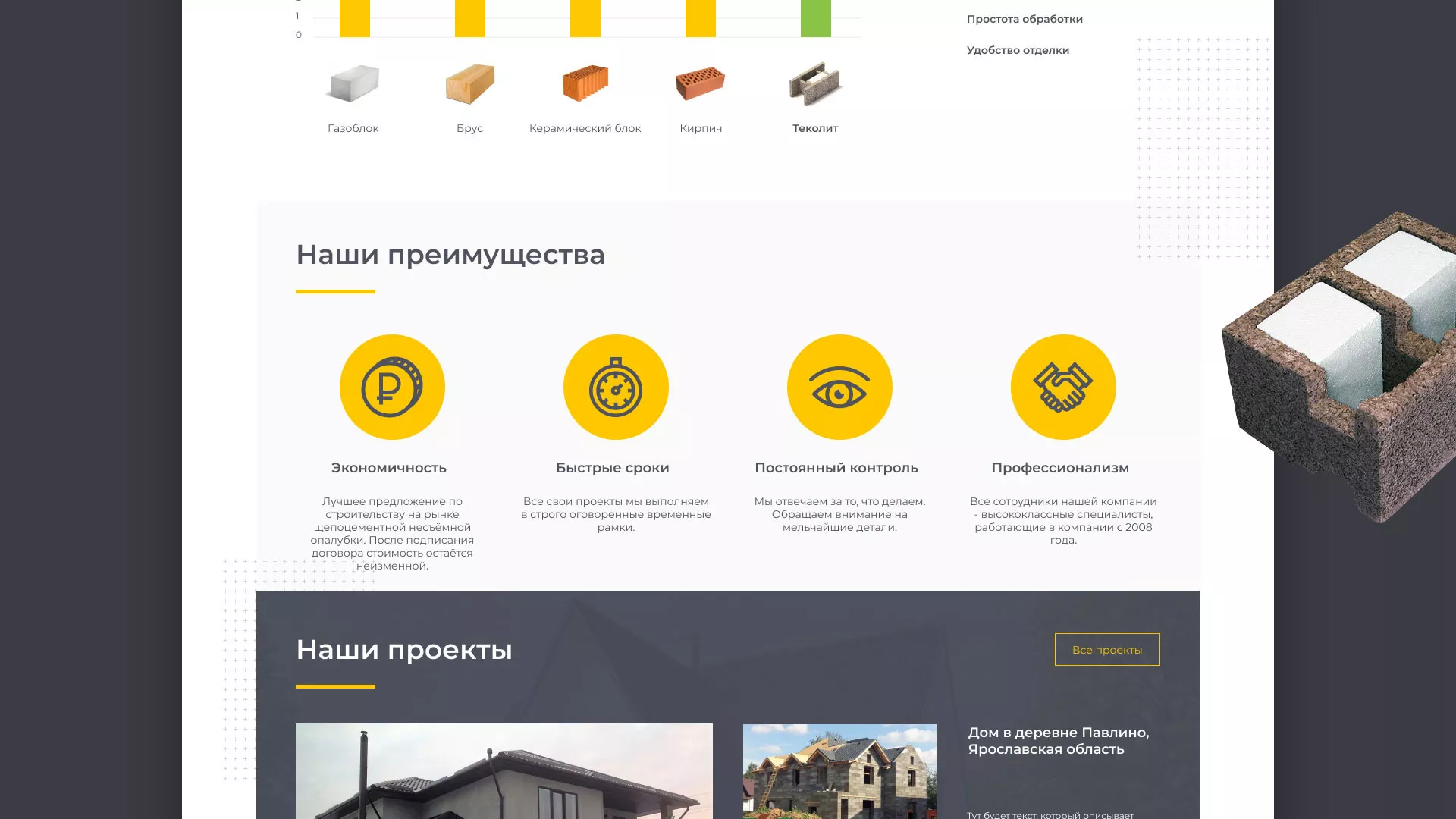 Создание сайта для строительной компании «ЭКОДОМ» в Печоре