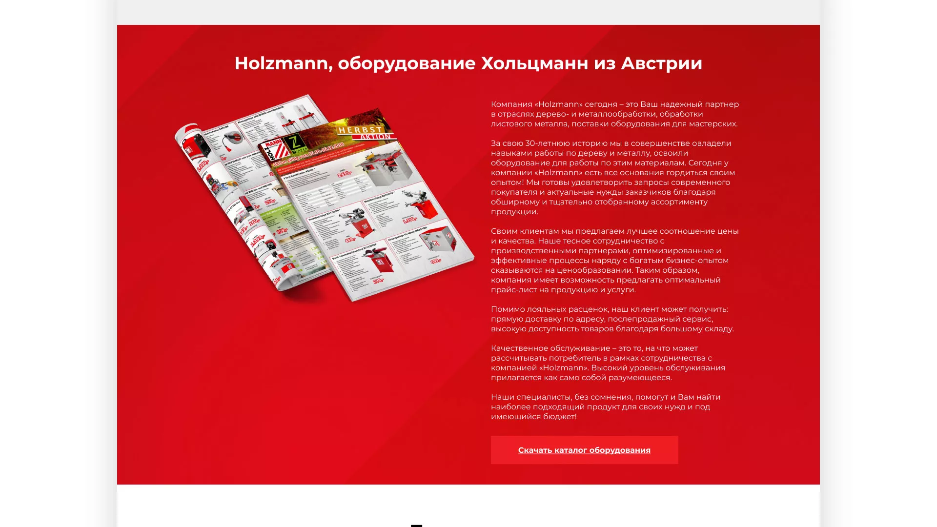 Создание сайта компании «HOLZMANN Maschinen GmbH» в Печоре