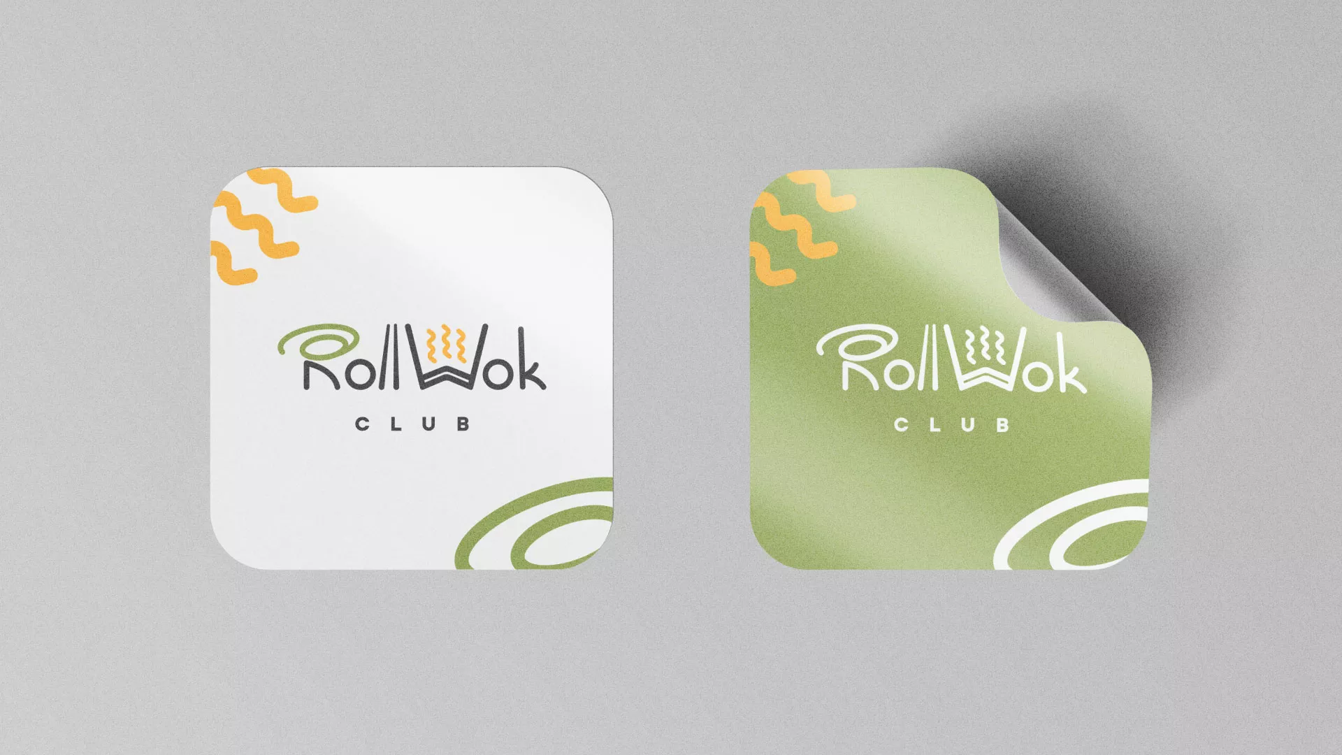 Разработка логотипа и фирменного стиля суши-бара «Roll Wok Club» в Печоре